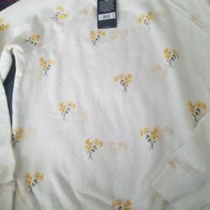 LUCKY BRAND YELLOW FLOWER SWEATSHIRT
